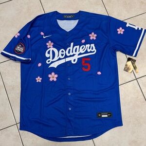 LA Dodgers Freddie Freeman #5 Tokyo Series Cherry Blossom Jersey